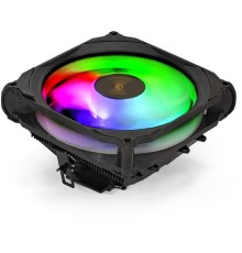 Exegate EX286158RUS Кулер ExeGate Dark Magic EE400XL-PWM.RGB (Al black coating, 4 copper heatpipe, LGA775/1150/1151/1155/1156/1200/AM2/AM2+/AM3/AM3+/AM4/FM1/FM2/754/939/940, TDP 125W, Fan 120mm, PWM,