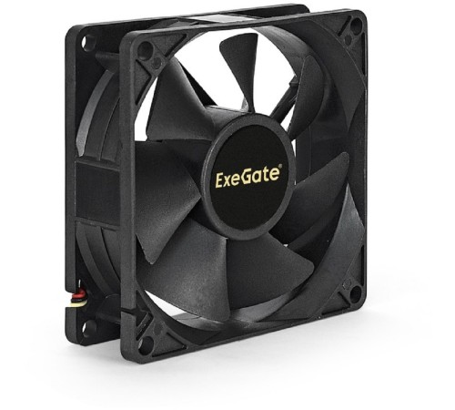 Exegate EX283376RUS Вентилятор ExeGate ExtraSilent ES08025H3P, 80x80x25 мм, Hydraulic bearing (гидродинамический), 3pin, 1800RPM, 21dBA
