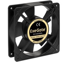 Exegate EX289013RUS Вентилятор 220В ExeGate EX12025BAL (120x120x25 мм, 2-Ball (двойной шарикоподшипник), подводящий провод 30 см, 22000RPM, 33dBA)