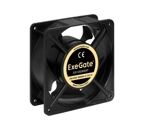 Exegate EX289021RUS Вентилятор 220В ExeGate EX12038SAT (120x120x38 мм, Sleeve bearing (подшипник скольжения), клеммы, 2600RPM, 42dBA)