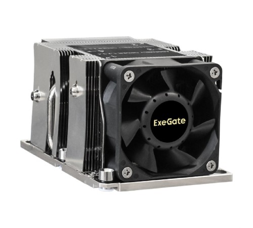 Exegate EX293440RUS Кулер ExeGate ESNK-P0068APS4.PWM.2U.3647.Cu {Al+Cu, 2U, 3 тепл. трубки, LGA3647, TDP 205W, Fan 80mm, PWM, 2100-6800RPM, 2 ball bearing, 4pin, 52db, 410г, на винтах, с термопастой}