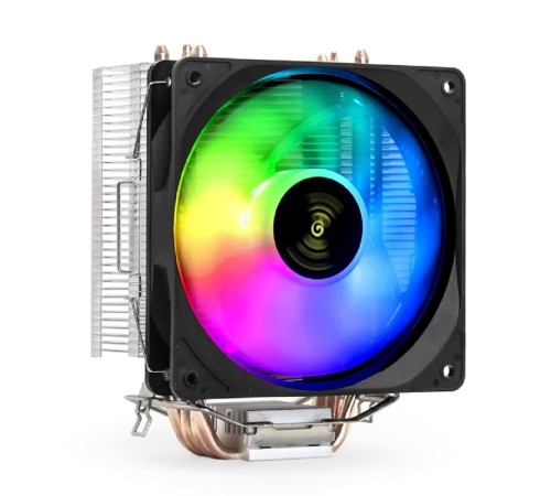 Exegate EX293655RUS Кулер ExeGate Wizard EXX400V2-PWM.FRGB {(Al+Cu, 4 тепл.трубки,LGA775/1150/1151/1155/1156/1200/1700/AM2/AM2+/AM3+/AM4/FM1/FM2/754/939/940, TDP 140W, Fan 120mm, PWM, 800-2400RPM}