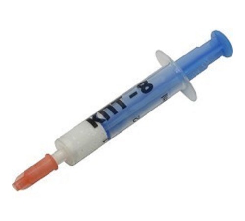 Термопаста КПТ-8 кремнийорганическая на основе оксида цинка, 3 г, шприц