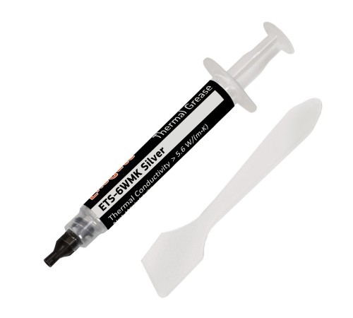 Exegate EX282348RUS Термопаста ETS-6WMK Silver, шприц с лопаткой, 8г