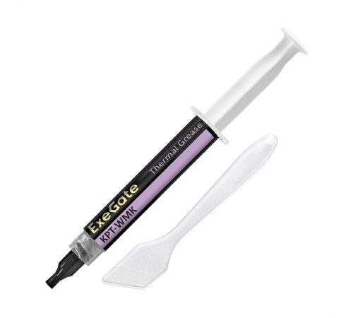 Exegate EX293378RUS Термопаста ExeGate KPT-WMK (0,8 Вт/(м•К), 5г, шприц с лопаткой)