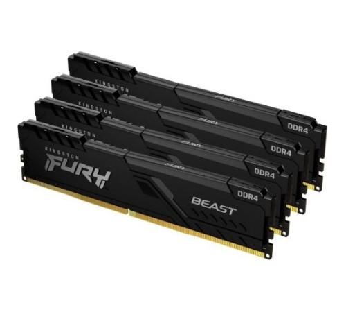 Kingston DRAM 128GB 3600MHz DDR4 CL18 DIMM (Kit of 4) FURY Beast Black EAN: 740617319712 Kingston DRAM 128GB 3600MHz DDR4 CL18 DIMM (Kit of 4) FURY Beast Black EAN: 740617319712