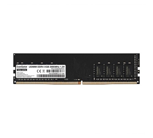 Exegate EX283082RUS Модуль памяти  ExeGate Value DIMM DDR4 8GB <PC4-21300> 2666MHz