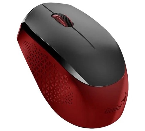 Genius Мышь NX-8000S Red { Беспроводная, бесшумная, 3 кнопки, для правой/левой руки. Сенсор Blue Eye. Частота 2.4 GHz} [31030025401]