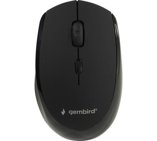 Gembird MUSW-354 {Мышь беспроводная, черный, бесш.клик, soft touch,3кн.+колесо-кнопка, 2400DPI, 2,4ГГц}