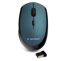 Gembird MUSW-354-B {Мышь беспроводная, синий, бесш.клик, soft touch, 3кн.+колесо-кнопка, 2400DPI, 2,4ГГц}