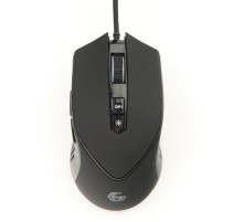 Мышь игровая Gembird MG-770, USB, чёрн., 3200DPI, 7 кн., рег. подсв., каб. тканевый 1.8 м