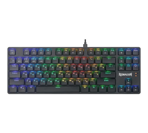 Механическая клавиатура Anubis RGB,тонкая,тихая,87клавиш,б.п. Redragon
