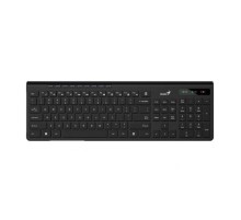 Клавиатура беспроводная мультимедийная Genius SlimStar 7230. 12 мультимедийных клавиш, тонкие клавиши, 2.4ГГц, поддержка приложения Genius Key support.