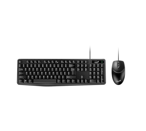 Клавиатура + мышь Genius КМ-170 {Черный, USB,104 кл+ кнопка SmartGenius, мембранная, защита от проливаний,1000 DPI} [31330006403]