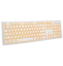 Dialog Katana Клавиатура KK-ML17U WHITE - Multimedia, с янтарной подсветкой клавиш, USB, белая