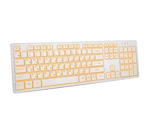 Dialog Katana Клавиатура KK-ML17U WHITE - Multimedia, с янтарной подсветкой клавиш, USB, белая