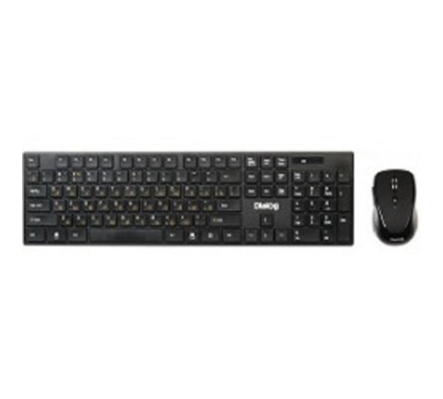 Dialog Клавиатура + мышка KMROP-4030U Pointer RF 2.4G - USB {Беспроводной набор, радиоклавиатура + опт. радиомышь 6D}