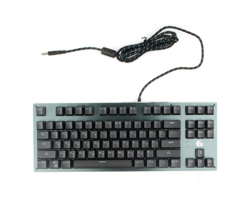 Клавиатура механическая Gembird KB-G540L {USB, черн, переключатели Outemu Blue, 87 клавиши, подсветка Rainbow 9 режимов, FN, кабель тканевый 1.8м} Клавиатура механическая Gembird KB-G540L {USB, черн, переключатели Outemu Blue, 87 клавиши, подсветка Rainbow 9 режимов, FN, кабель тканевый 1.8м}