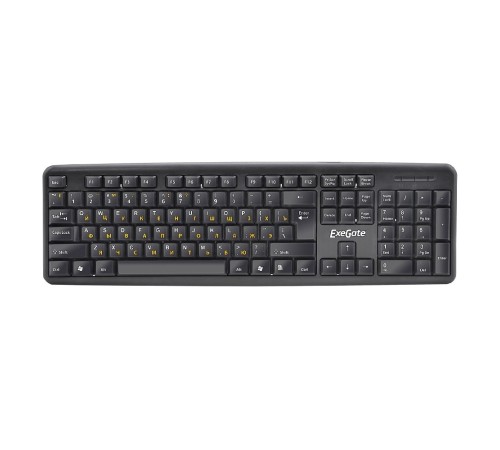 Exegate EX279937RUS Клавиатура Exegate LY-331, <USB, шнур 1,5м, черная, 104кл, Enter большой>, OEM