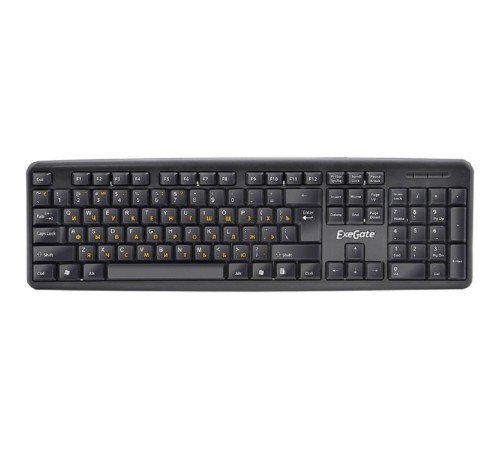 Exegate EX286178RUS Клавиатура Exegate LY-331L5 (USB, 104кл., Enter большой, шнур 2,55м, черная, OEM)