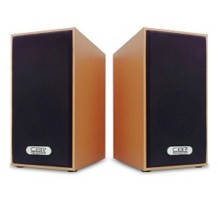CBR CMS 635 Brown, Акустическая система 2.0, питание USB, 2х3 Вт (6 Вт RMS), материал корпуса MDF, 3.5 мм линейный стереовход, регул. громк., длина кабеля 1 м, цвет светло-коричневый