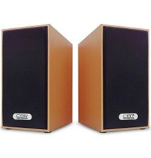 CBR CMS 635 Brown, Акустическая система 2.0, питание USB, 2х3 Вт (6 Вт RMS), материал корпуса MDF, 3.5 мм линейный стереовход, регул. громк., длина кабеля 1 м, цвет светло-коричневый