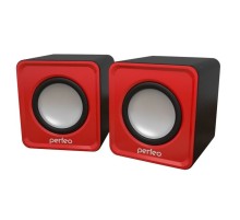 Perfeo колонки "WAVE" 2.0, мощность 2х3Вт (RMS), красный, USB [PF-128-R]