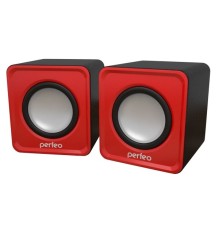 Perfeo колонки "WAVE" 2.0, мощность 2х3Вт (RMS), красный, USB [PF-128-R]
