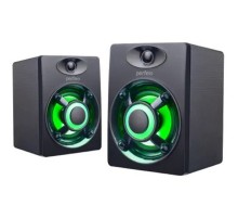 Perfeo колонки "OREOL", 2.0, мощность 2х3 Вт, LED подсветка 7 цв., чёрн, USB