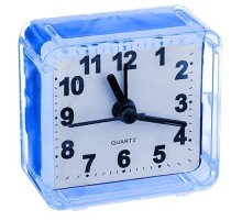 Perfeo Quartz часы-будильник "PF-TC-001", квадратные 5,5*5,5 см, синие