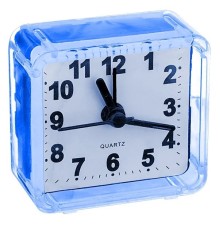 Perfeo Quartz часы-будильник "PF-TC-001", квадратные 5,5*5,5 см, синие