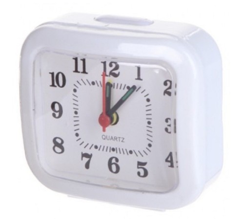 Perfeo Quartz часы-будильник "PF-TC-004", прямоугольные 8*7,5 см, белые