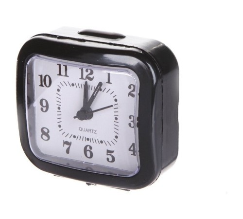 Perfeo Quartz часы-будильник "PF-TC-004", прямоугольные 8*7,5 см, чёрные