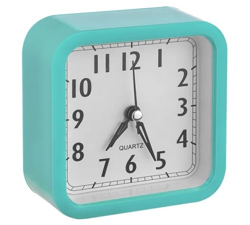 Perfeo Quartz часы-будильник "PF-TC-019", квадратные 10*10 см, зелёные