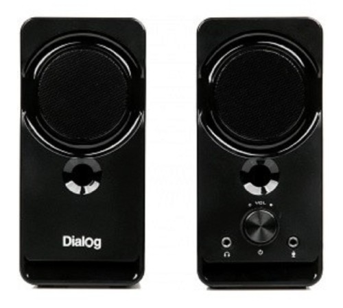 Dialog Stride AST-22UP - акустические колонки 2.0, 8W RMS, Phone Out, Mic In, черные, питание от USB