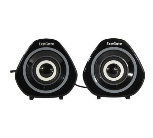 Exegate EX289680RUS Акустическая система 2.0 ExeGate Accord 210 (питание USB, 2х3Вт (6Вт RMS), 60-20000Гц, цвет черный, RGB подсветка)