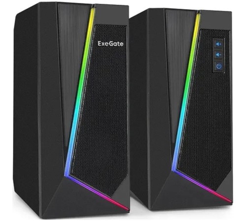 ExeGate Accord 240 (питание USB, 2х3Вт (6Вт RMS), 60-20000Гц, цвет черный, RGB подсветка, Color Box)