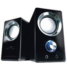 Колонки Oklick OK-116 2.0 черный 6Вт портативные
