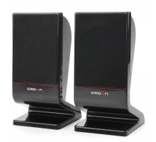 CROWN CMS-601 (USB, 6W; управление громкостью, разъём для наушников, кнопка включения, Длина кабеля между колонками 1м;Длина аудио-кабеля и питания 2м.)