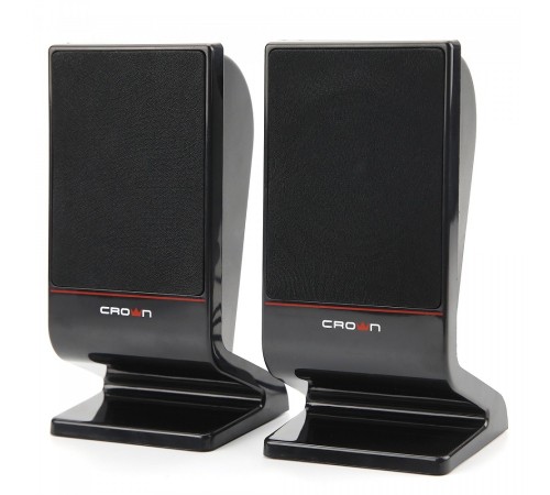 CROWN CMS-601 (USB, 6W; управление громкостью, разъём для наушников, кнопка включения, Длина кабеля между колонками 1м;Длина аудио-кабеля и питания 2м.)