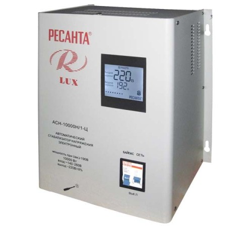 Стабилизатор напряжения Ресанта АСН-10000Н/1-Ц электронный однофазный серый Стабилизатор напряжения Ресанта АСН-10000Н/1-Ц электронный однофазный серый