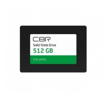 CBR SSD-512GB-2.5-LT22, Внутренний SSD-накопитель, серия "Lite", 512 GB, 2.5", SATA III 6 Gbit/s, SM2259XT, 3D TLC NAND, R/W speed up to 550/520 MB/s, TBW (TB) 256