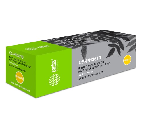 Картридж лазерный Cactus CS-PH3610 106R02721 черный (5900стр.) для Xerox Phaser 3610/3610N/3615/3615DN/3610DN/WorkCentre 3615/3615DN