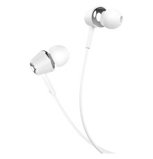 HOCO M70/ Наушники + микрофон/ Кнопка ответа/ 1.2м/ 3.5 mm jack/ White