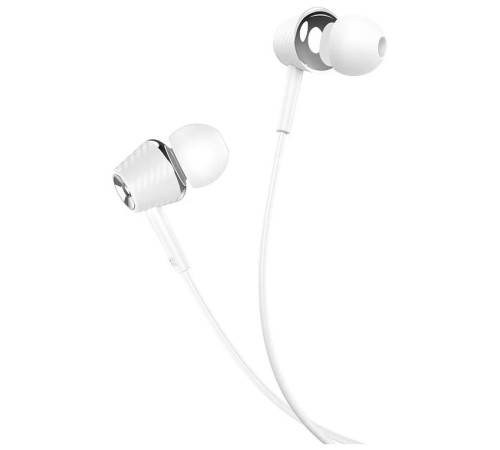 HOCO M70/ Наушники + микрофон/ Кнопка ответа/ 1.2м/ 3.5 mm jack/ White HOCO M70/ Наушники + микрофон/ Кнопка ответа/ 1.2м/ 3.5 mm jack/ White