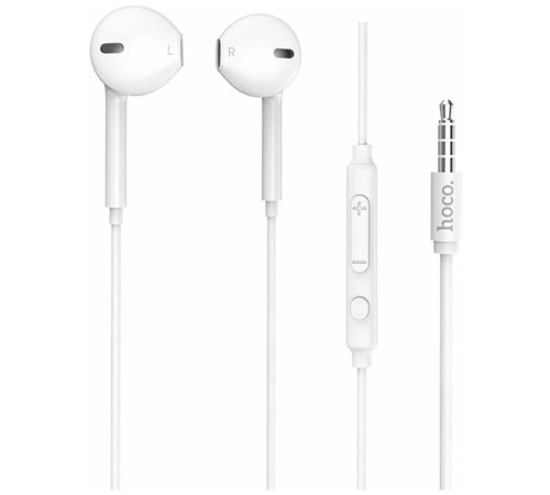 HOCO M55/ Наушники + микрофон/ Кнопка ответа/ 1.2м/ 3.5 mm jack/ White