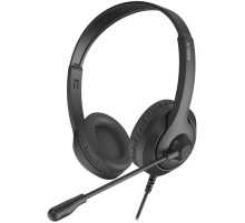 Наушники с микрофоном A4Tech Fstyler FH100U черный 2м накладные USB оголовье (FH100U (STONE BLACK))