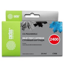 Картридж струйный Cactus CS-PGI2400XLC голубой (20.4мл) для Canon MAXIFY iB4040/ МВ5040/ МВ5340