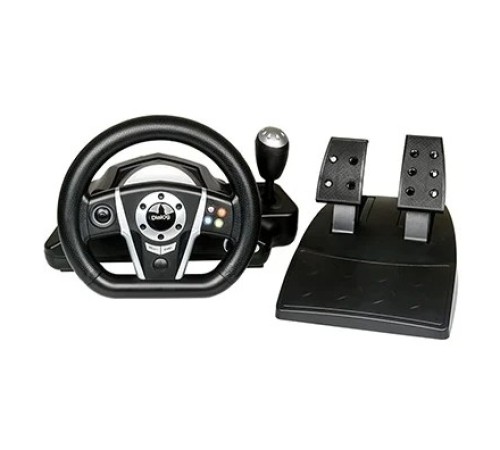 Игровой руль GW-235VR Dialog GranTourismo- вибро, 2педали+рычаг, PC USB/PS4&3/XB1&360/Android/Switch