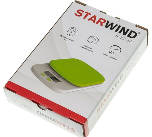 Весы кухонные электронные Starwind SSK2155 макс.вес:2кг зеленый Весы кухонные электронные Starwind SSK2155 макс.вес:2кг зеленый